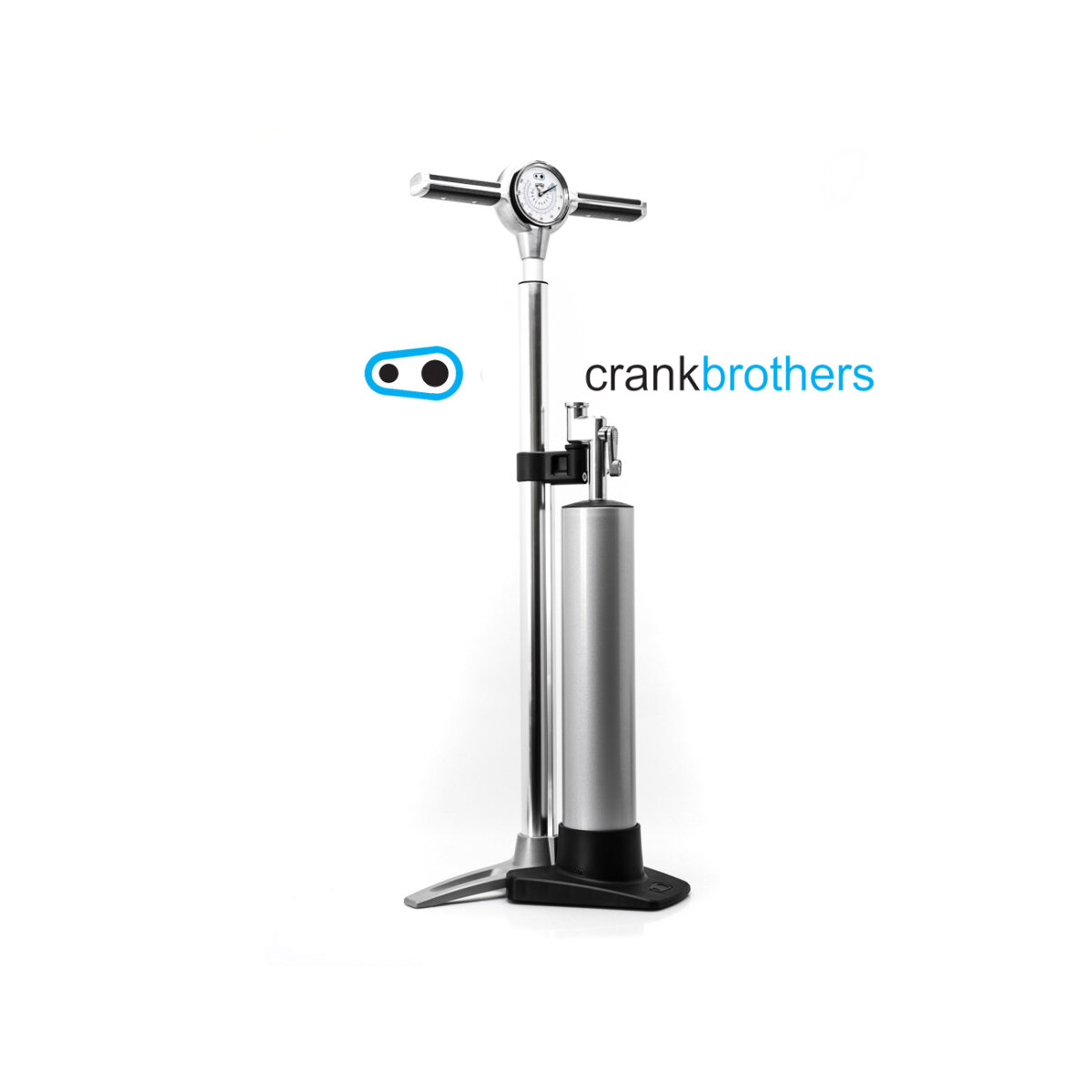Crankbrothers Klic Standpumpe Tubeless Tank mit analogem Manometer