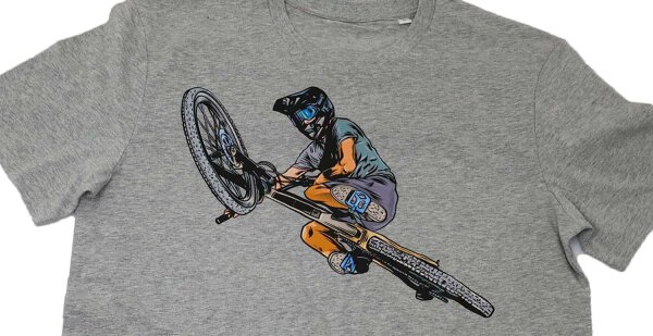 eatDirt-Biker T-Shirt grey