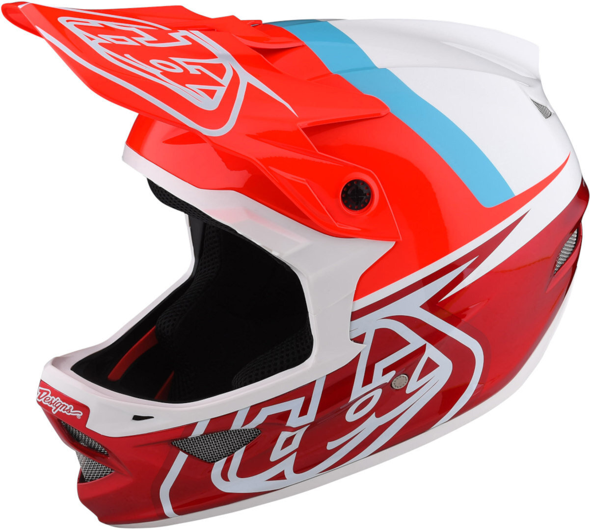 Troy Lee Designs D3 Fiberlite DH-MTB-Helm Slant Red