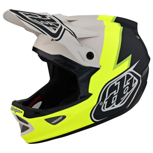 Troy Lee Designs D3 Fiberlite DH-MTB-Helm Volt Flo Yellow