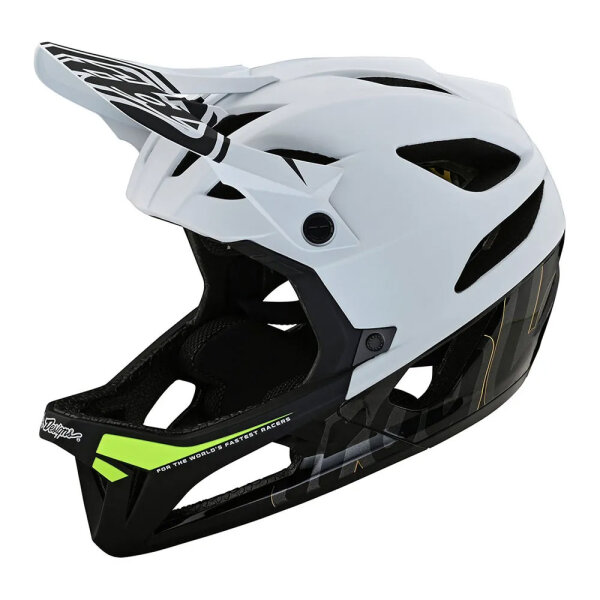 Troy Lee Designs Stage MIPS Signature weiss Enduro-Helm