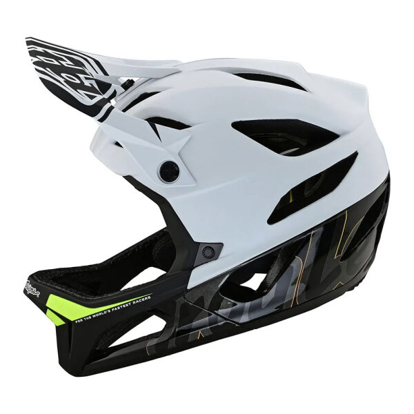 Troy Lee Designs Stage MIPS Signature weiss Enduro-Helm