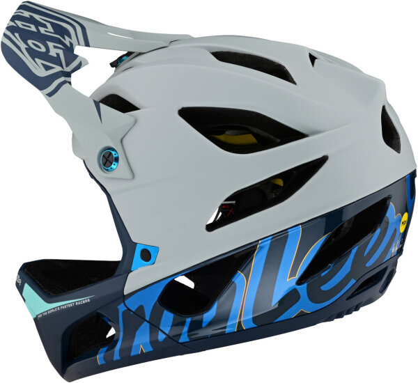 Troy Lee Designs Stage MIPS Signature blau Enduro-Helm