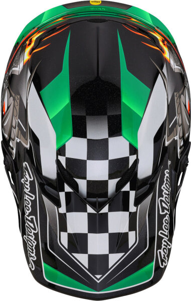 Troy Lee Designs SE4 Polyacryl MX-Helm Carb/Green