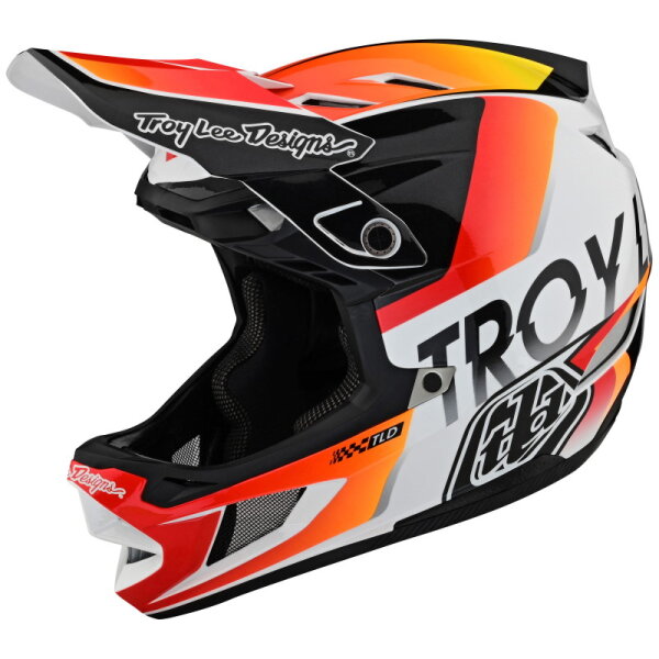 Troy Lee Designs D4 MIPS Composite Qulifier White/Orange DH-Helm