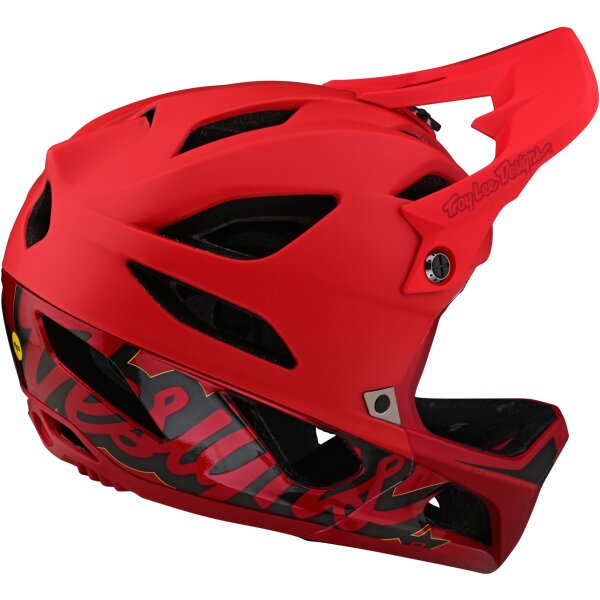 Troy Lee Designs Stage MIPS Signature red Enduro-Helm