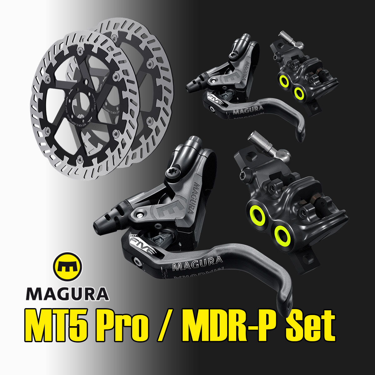 Set Magura MT5 PRO mit MDR-P Bremsscheiben 203mm