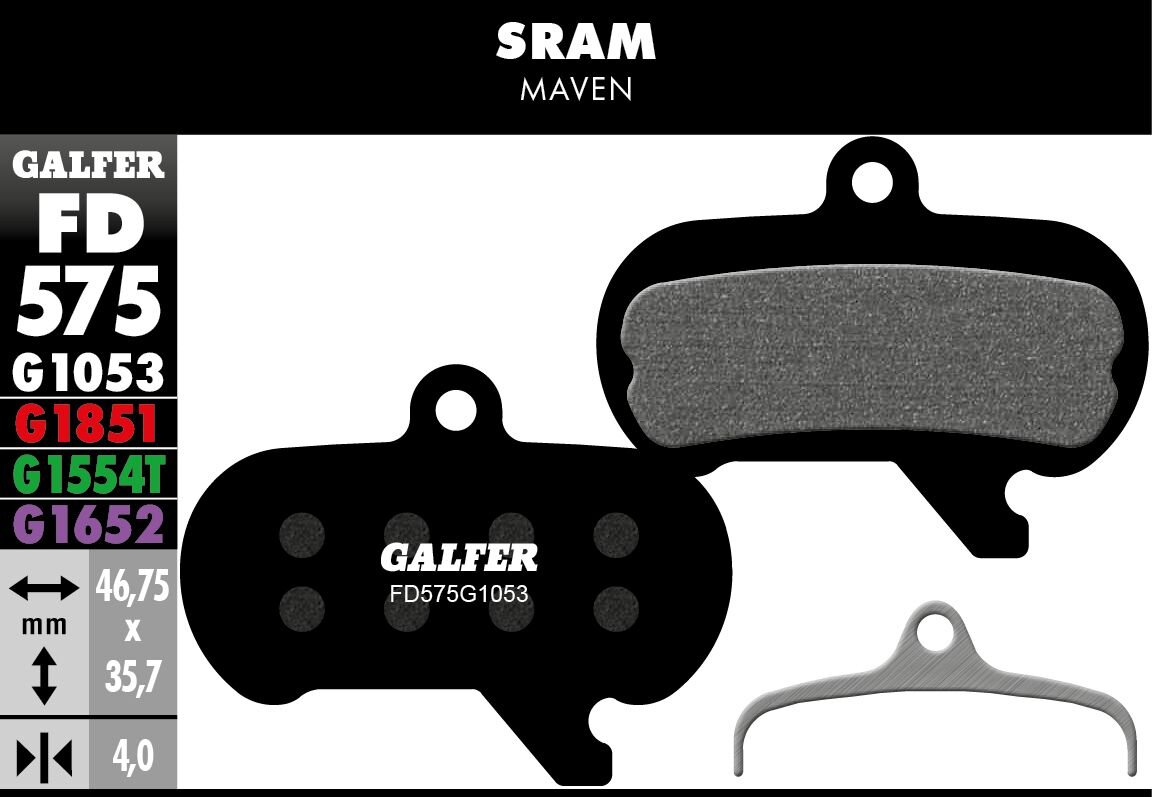 Galfer Performance Bremsbeläge SRAM Maven