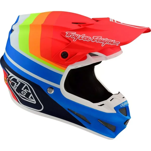 Troy Lee Designs SE4 Mirage Polyacryl MIPS MX-Helm blue/red