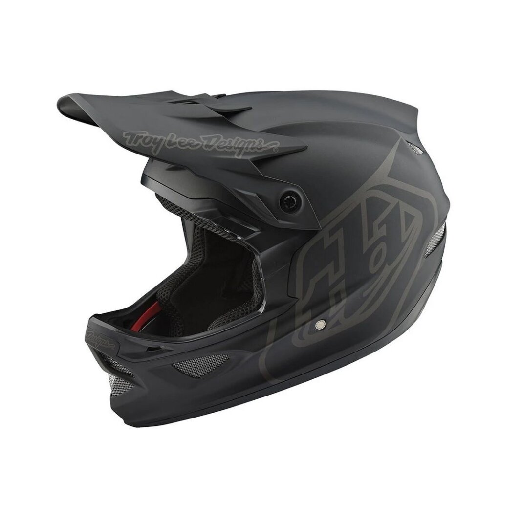 Troy Lee Designs D3 Fiberlite DH-MTB-Helm mono black