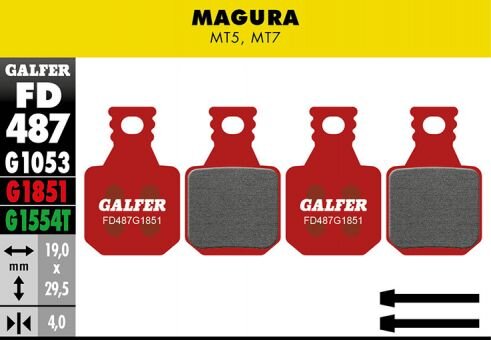 Galfer Advanced Bremsbel&auml;ge Magura MT7 und MT5