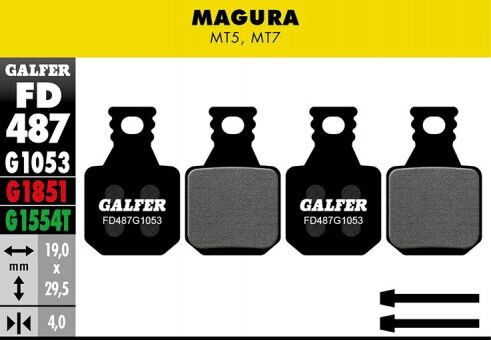 Galfer Standard Bremsbel&auml;ge Magura MT7 und MT5
