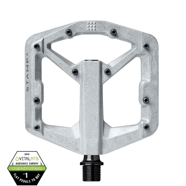 Crankbrothers Stamp 2 MTB Pedal small raw/silber