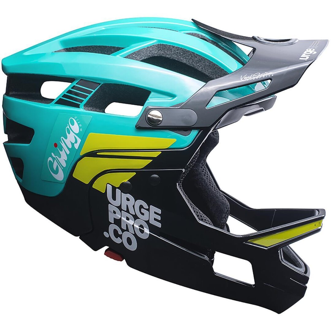 URGE Gringo de la Pampa Enduro MTB-Helm türkis/schwarz