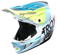 Troy Lee Designs D4 MIPS Composite DH-MTB-Helm Qualifier white/green