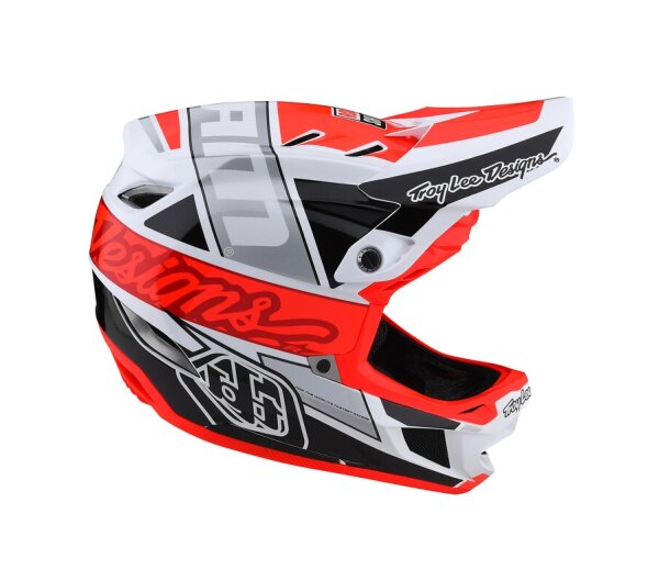 Troy Lee Designs D4 MIPS Composite DH-MTB-Helm Team SRAM white/glo red 2022