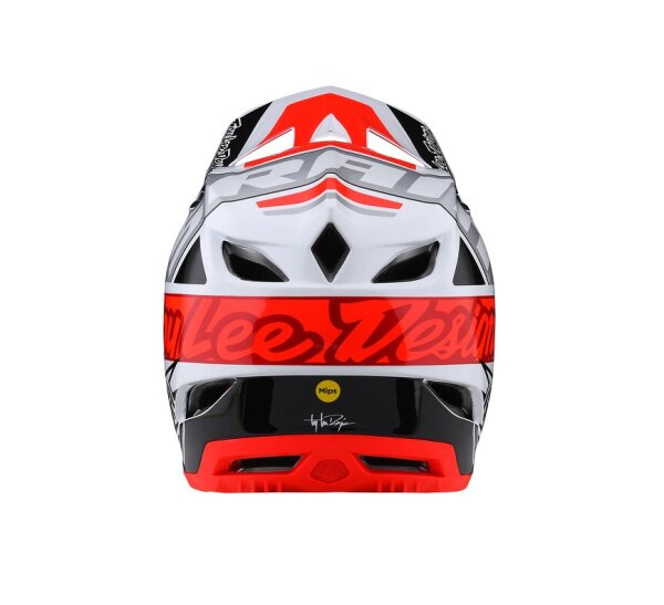 Troy Lee Designs D4 MIPS Composite DH-MTB-Helm Team SRAM white/glo red 2022