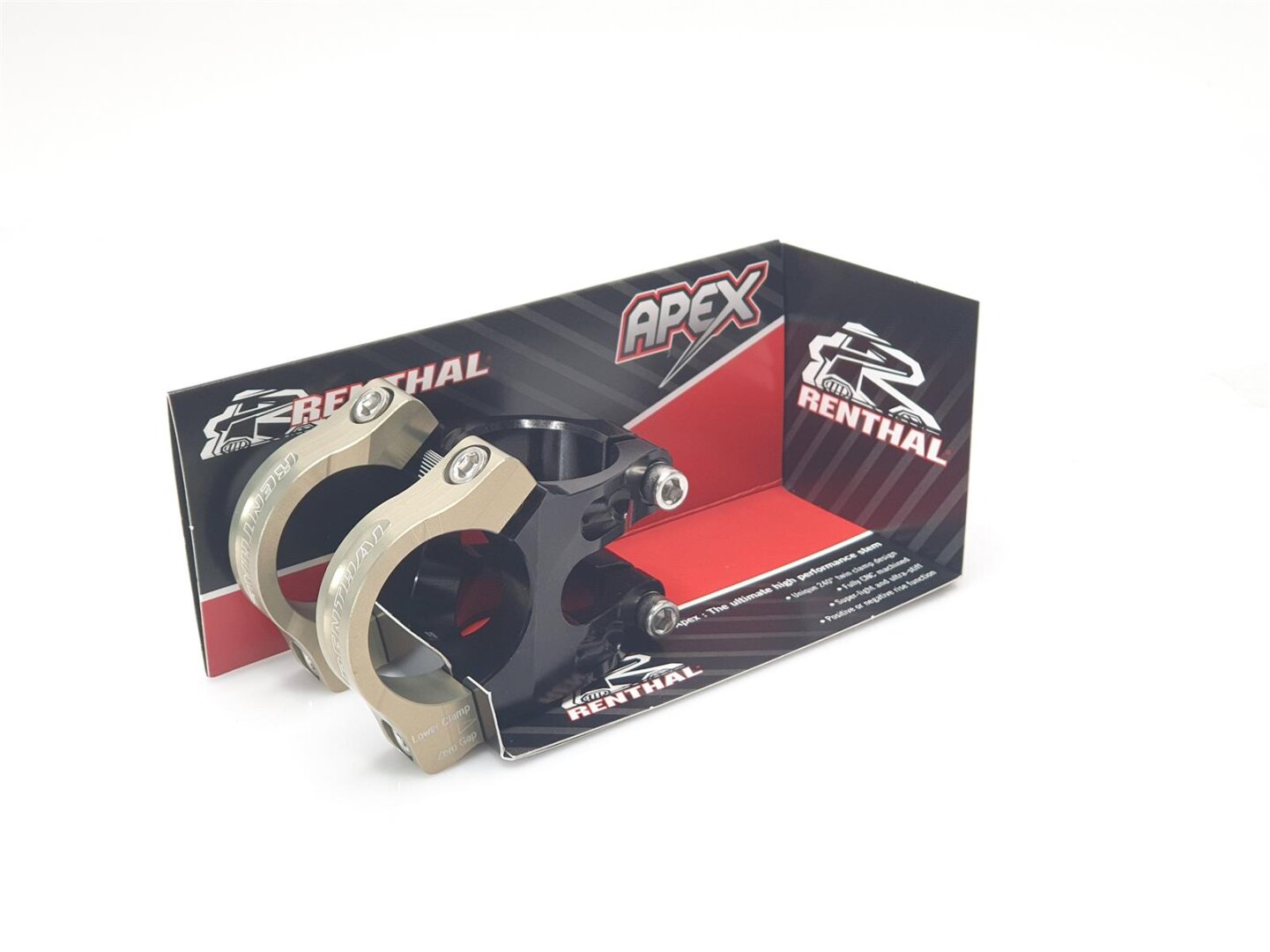 Renthal APEX 31.8 / 40mm, 6° Vorbau black/gold