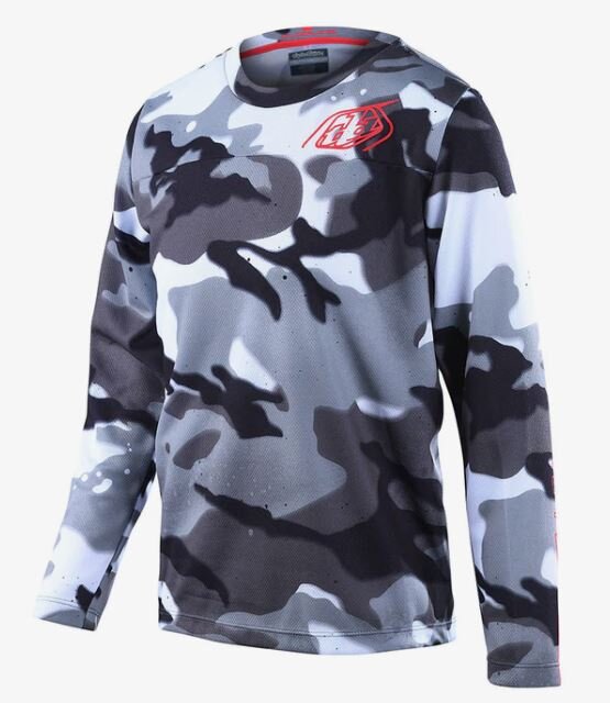 Troy Lee Designs Flowline Kinder-MTB-Jersey Spray Camo weiss