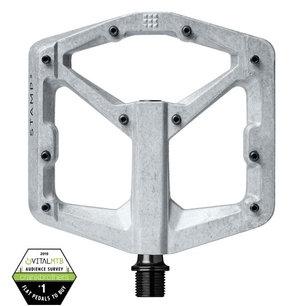 Crankbrothers Stamp 2 MTB-Pedal Large raw silver