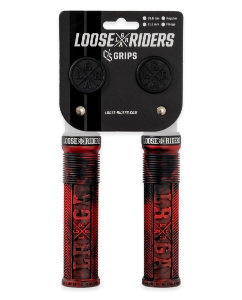 Loose Riders C/S Regular MTB-Lock-on-Griffe Rot/Schwarz