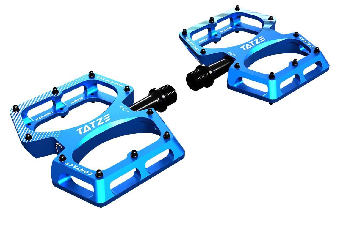 Tatze Contact CNC Junior MTB-Plattform-Pedal blau