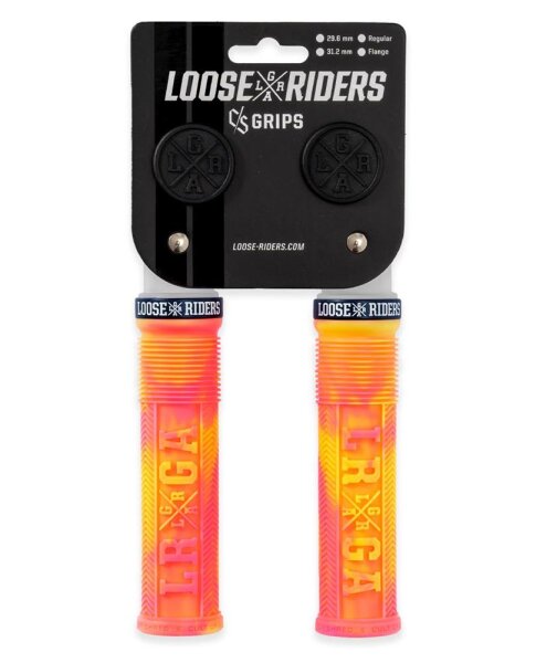 Loose Riders C/S Regular MTB-Lock-on-Griffe Pink/Yellow 31.2mm