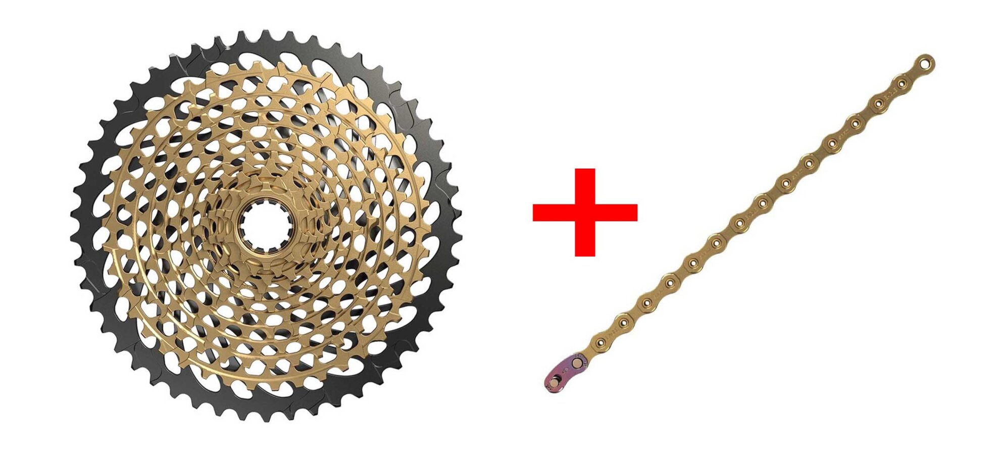 SRAM XX1 Eagle XG-1299 Kassette gold Verschleiß-Set...